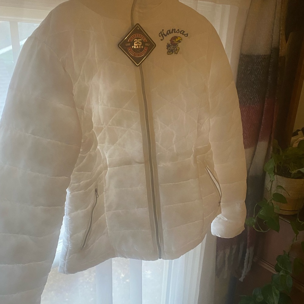 KU Jayhawk White Puffer